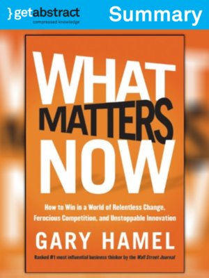 cover image of What Matters Now (Summary)